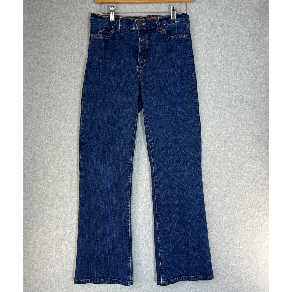 NYDJ Tummy Tuck Jeans Womens‎ 10 Petite Blue Wash Stretch Bootcut Denim P400D